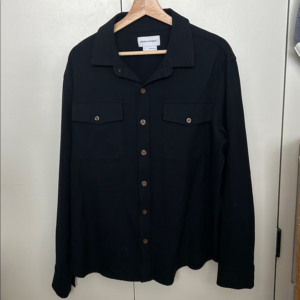 Ministry of Supply Blue Flannel Shirt